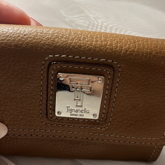 Tignanello small wallet pebble leather, brown. - Picture 3 of 9